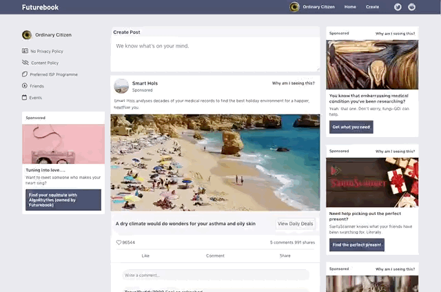 Gif of glitching effects as user scrolls