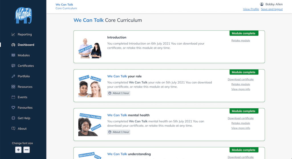 We Can Talk NHS e-learning